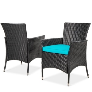 Set of 4 Wicker Patio Dining Chairs - No Hardware