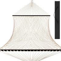 Cotton Rope 2-Person Double Hammock w/ Spreader Bars, Carrying Case&nbsp;