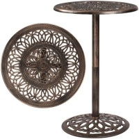Outdoor Cast Aluminum Bar Height Patio Bistro Table,&nbsp;Antique Copper&nbsp;