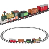 Kids Electric Railway Train Track Toy Play Set w/ Music, Lights. Appears New