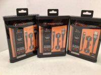 Lot of (3) ToughTested, 6 Ft Phone Charge and Sync Cable, Appears New
