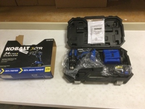Kobalt XTR 1/2-in 24-Volt Max Variable Speed Brushless Cordless Hammer Drill (1-Battery Included). NEW. Missing Handle