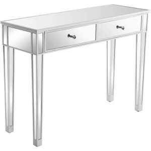 Modern 2 Drawer Mirrored Vanity Dressing Table 