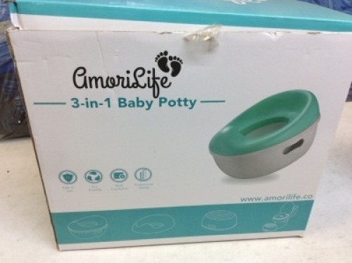 3-in-1 Amorilife Potty Training Chair, Converts to&nbsp;Anti-Slip Children Stepping Stool & Toilet Seating Cover. Appears New