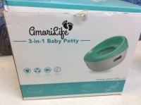 3-in-1 Amorilife Potty Training Chair, Converts to&nbsp;Anti-Slip Children Stepping Stool & Toilet Seating Cover. Appears New