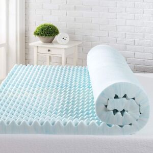 ZINUS 3 Inch Swirl Gel Cooling Memory Foam Mattress Topper, Full