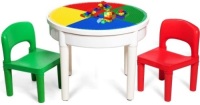 Kids Multi Activity Table w/&nbsp;Storage & (10)pc Mini Brick Set. (Chairs Not Included.)&nbsp;&nbsp;Appears New&nbsp;