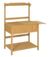 Outdoor Garden Wooden Recessed Storage Potting Bench Work Station&nbsp;