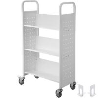 Library Book Cart&nbsp;With V-shaped Shelves 200lb Capacity&nbsp;