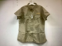 Womens Short Sleeve Button Down Shirt, XL, Appears New