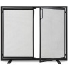 2-Door Wrought Iron Fireplace Screen w/ Magnetic Doors - 38.5x41in 