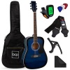 41in Acoustic Guitar Starter Kit w/ Digital Tuner, Padded Case, Picks, Strap 