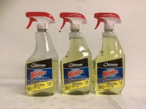 Lot of (3) Windex Multi Surface Spray, 2 New, 1 Partially Used
