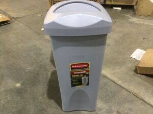 Rubbermaid Untouchable Swing Lid 23 Gallon Trash Can 