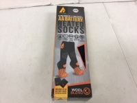 Action Heat AA Battery Heated Socks, L/XL, Powers Up, E-Commerce Return