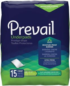 Prevail Underpads, Fluff Absorbent, Large 23" X 36", 10 Packs of 15 - NEW