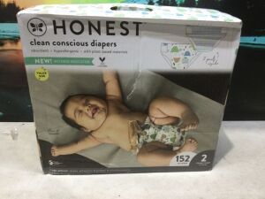 The Honest Company Clean Conscious Diapers, Turtle Time + Teal Tribal, Size 2, 152 Count 