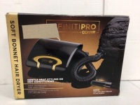 Infiniti Pro Soft Bonnet Hair Dryer, Missing Bonnet, Powers Up, E-Commerce Return