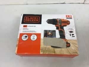 Black & Decker 2 Speed Drill/Driver, Powers Up, E-Commerce Return