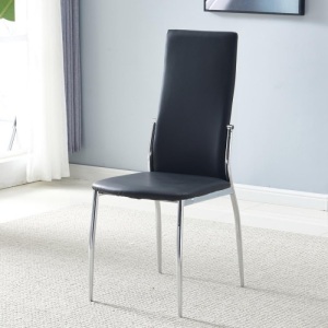 Set of 4 Black Dining Chairs  