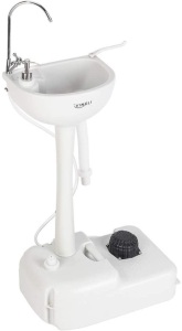 VINGLI Portable Sink, Rolling Hand Wash Basin Stand with Towel Holder & Soap Dispenser