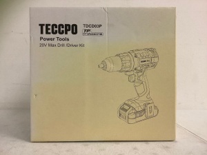 Teccpo 20V Max Drill/Driver Kit, Works, Appears New