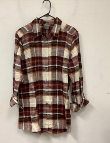 Natural Reflections Womens Flannel, Large, Appears New
