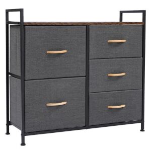 Dresser with 5 Fabric Drawers 