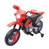 Aosom 6V Kids Electric Battery-Powered Ride-On Motorcycle Outdoor Recreation Dirt Bike Toy with Training Wheels for 3 - 6 Years Old