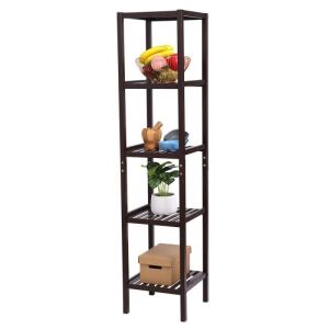 5-Tier Multipurpose Bamboo Tower Shelf