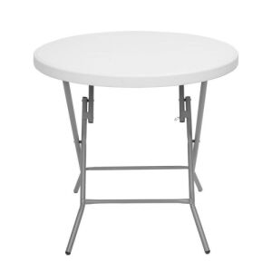 32" Folding Table Save Space Round Plastic Table