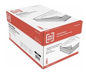 TRU RED™ 8.5" x 11" Copy Paper, 10 Reams 5000 Sheets, Appears New, 
