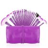 Case of (56) Purple Makeup Brush Sets with Storage Pouch