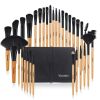 Case of (56) Beige 32pc Premium Makeup Brush Sets with Nylon Bag 