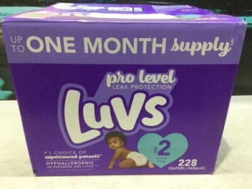 Luvs Pro Level Leak Protection Baby Diapers, Size 2, 228 ct&nbsp;