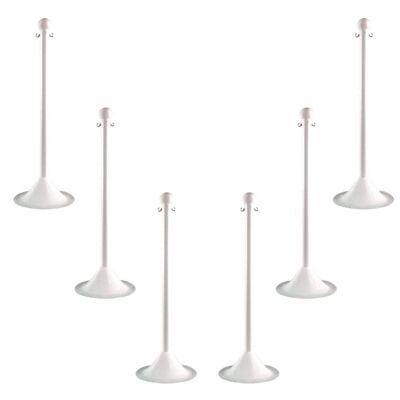 Mr. Chain 91501-6 White Stanchion, 2" Link x 41" Overall Height, Pack of 6