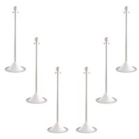 Mr. Chain 91501-6 White Stanchion, 2" Link x 41" Overall Height, Pack of 6