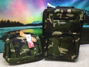 Rockland Camo Carry On Luggage Set 