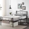 VECELO Contemporary/Modern Metal Storage Platform Bed, Twin