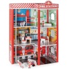 32in Kids 3-Story Pretend Fire Station Play Set w/ 2 Vehicles, Accessories 