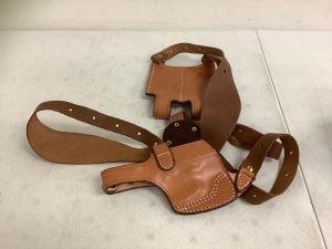 3pc Leather Holster Set, Appears New