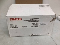 Box of Staples Paper Rolls, Appears New
