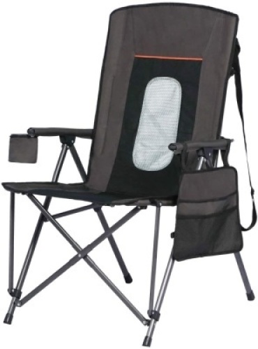 PORTAL Oversized Quad Folding Camping Chair High Back Cup Holder Hard Armrest Storage Pockets Carry Bag Included Support 300 lbs. Appears New