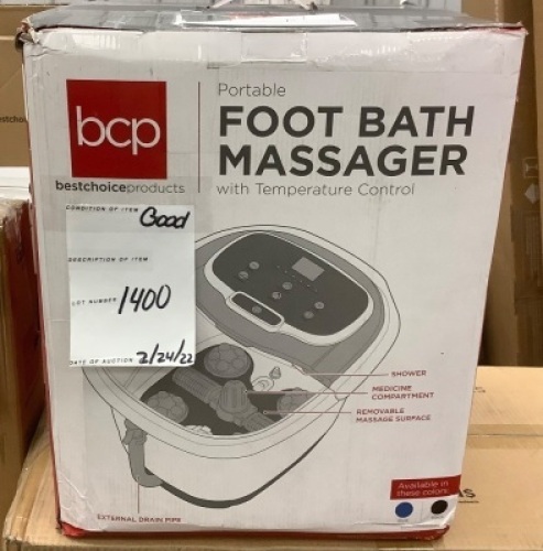 Portable Foot Bath Massager w/ Temperature Control