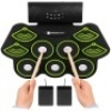 Electronic Drum Set, Portable Roll-Up Pad w/ Built-In Speakers, Drumsticks