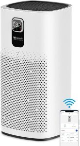 Proscenic A9 Air Purifier for Home Large Room with H13 HEPA Filter, Up to 2,904 Sq Ft per Hour, WiFi Connected, 25db Quiet Filtration System