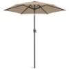 Outdoor Market Patio Umbrella w/ Push Button Tilt, Crank Lift - 7.5ft