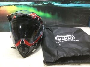 MotorFansClub Full Face Off-Road Helmet with Flip Up Visor, Medium - Missing Bolt on Face Shield