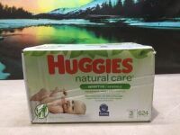 Huggies Natural Care Sensitive Baby Wipes, 3 Refill Packs