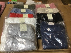 Lot of (9) Pair of Capri Pants. Various Colors. Size 14W. See Pics. Appears New. 